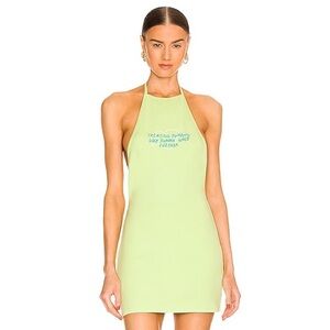 THE MAYFAIR GROUP x REVOLVE Halter Dress Green M/L Treating Humans Like Humans